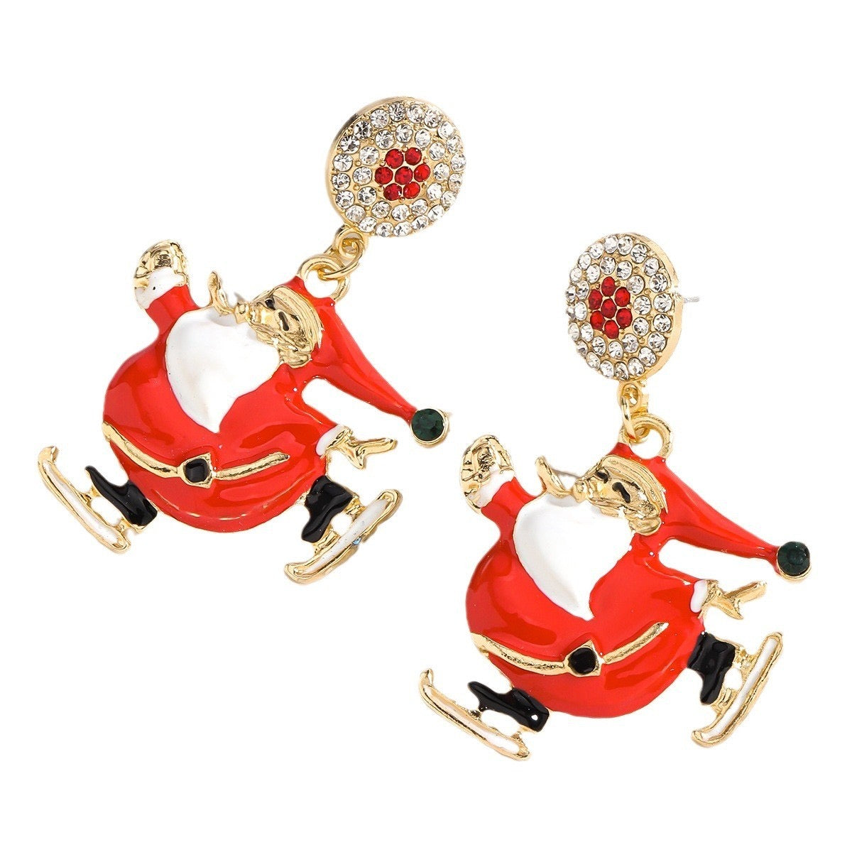 E4458 Aretes  santa claus aleacion 5.5cm