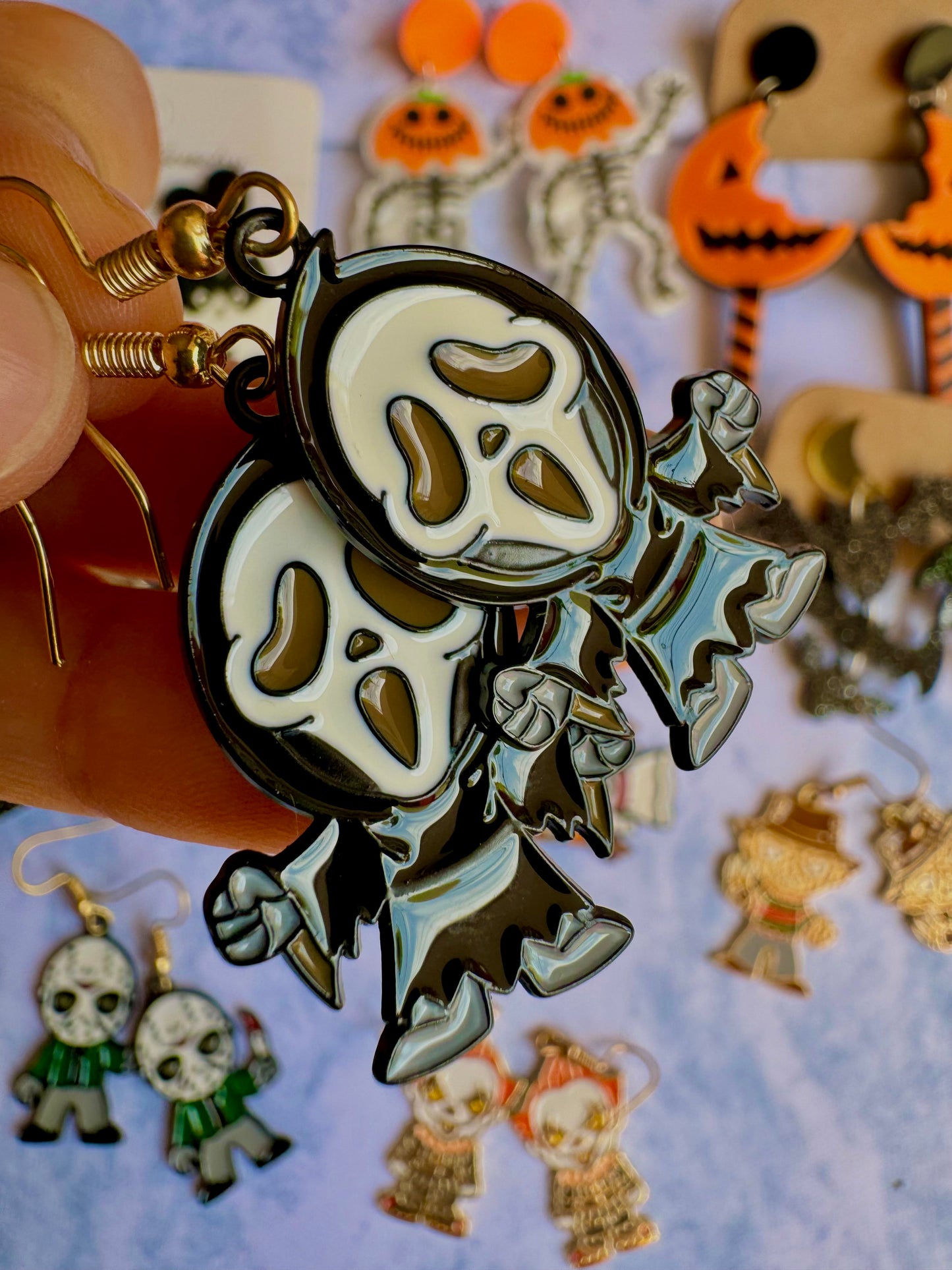 JY34 Aretes Ghostface Scream Halloween