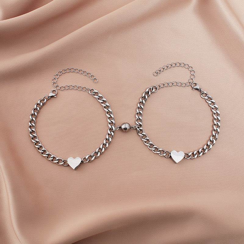 B532 pulseras dúo parejas acero inoxidable 20cm