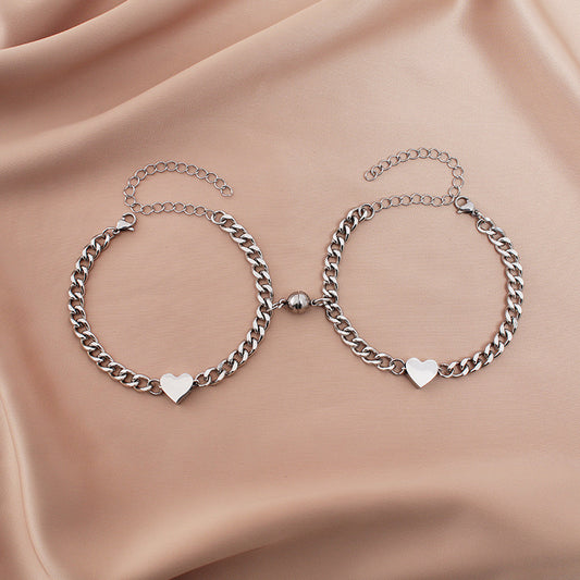 B532 pulseras dúo parejas acero inoxidable 20cm