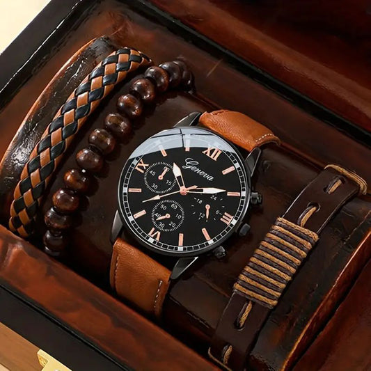 R139 Conjunto Reloj y pulsera para hombre