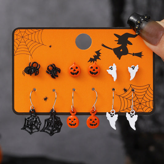 E3788 conjunto de aretes Halloween 2cm aleacion