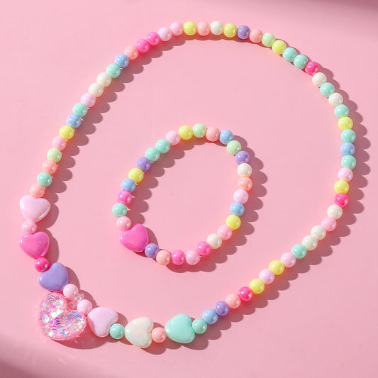 C467 Conjunto collar y pulsera para niña