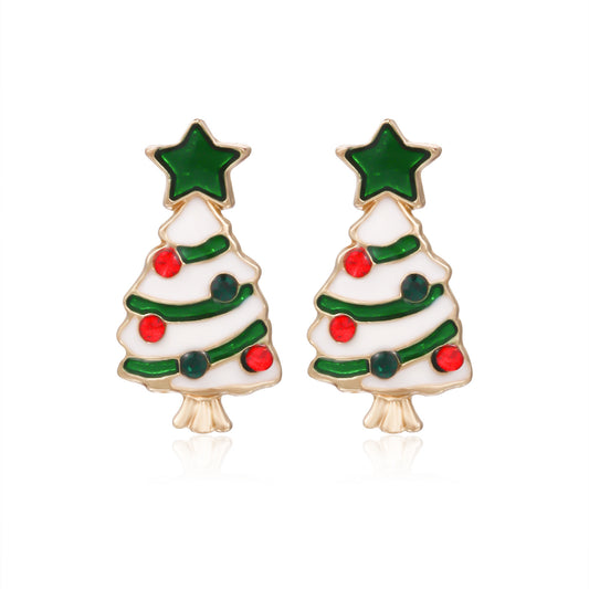 E4359 Aretes árbol de Navidad aleacion 2cm