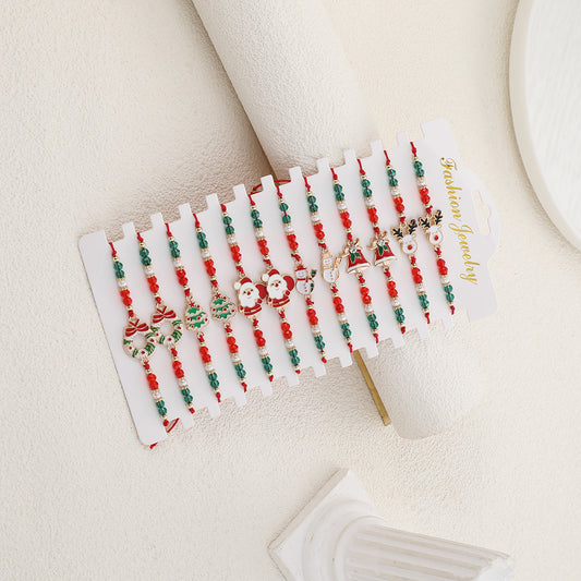 B511 Conjunto de pulseras de Navidad ajustables