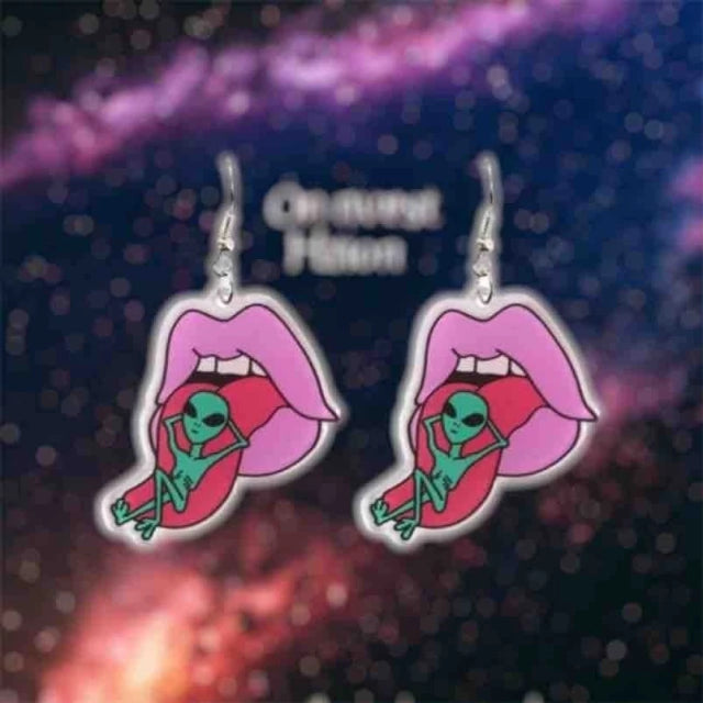 J73 Aretes Alien Halloween