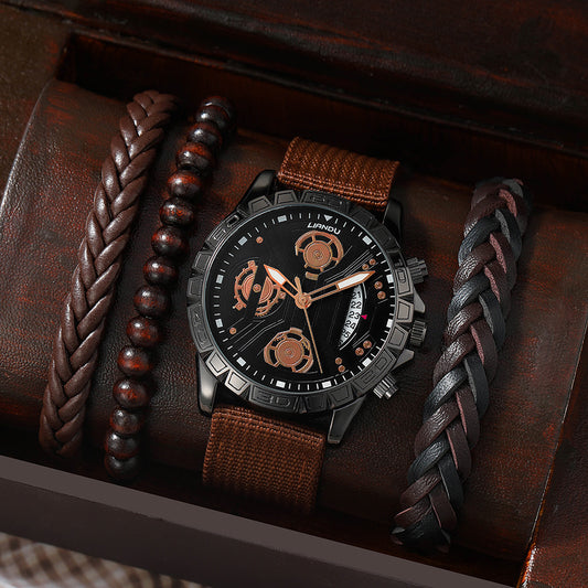R138 Conjunto Reloj y pulsera para hombre