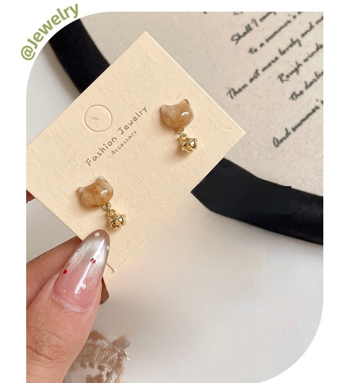 E3514 Aretes gato resina 1.5cm