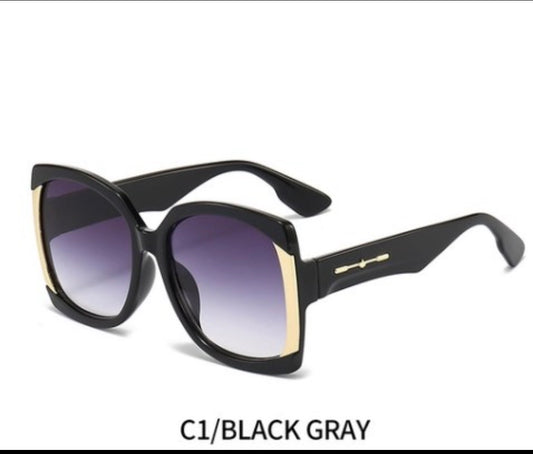 GF42 gafas de sol elegantes con estructura de fotograma, diseño cuadrilátero en bloque de color
