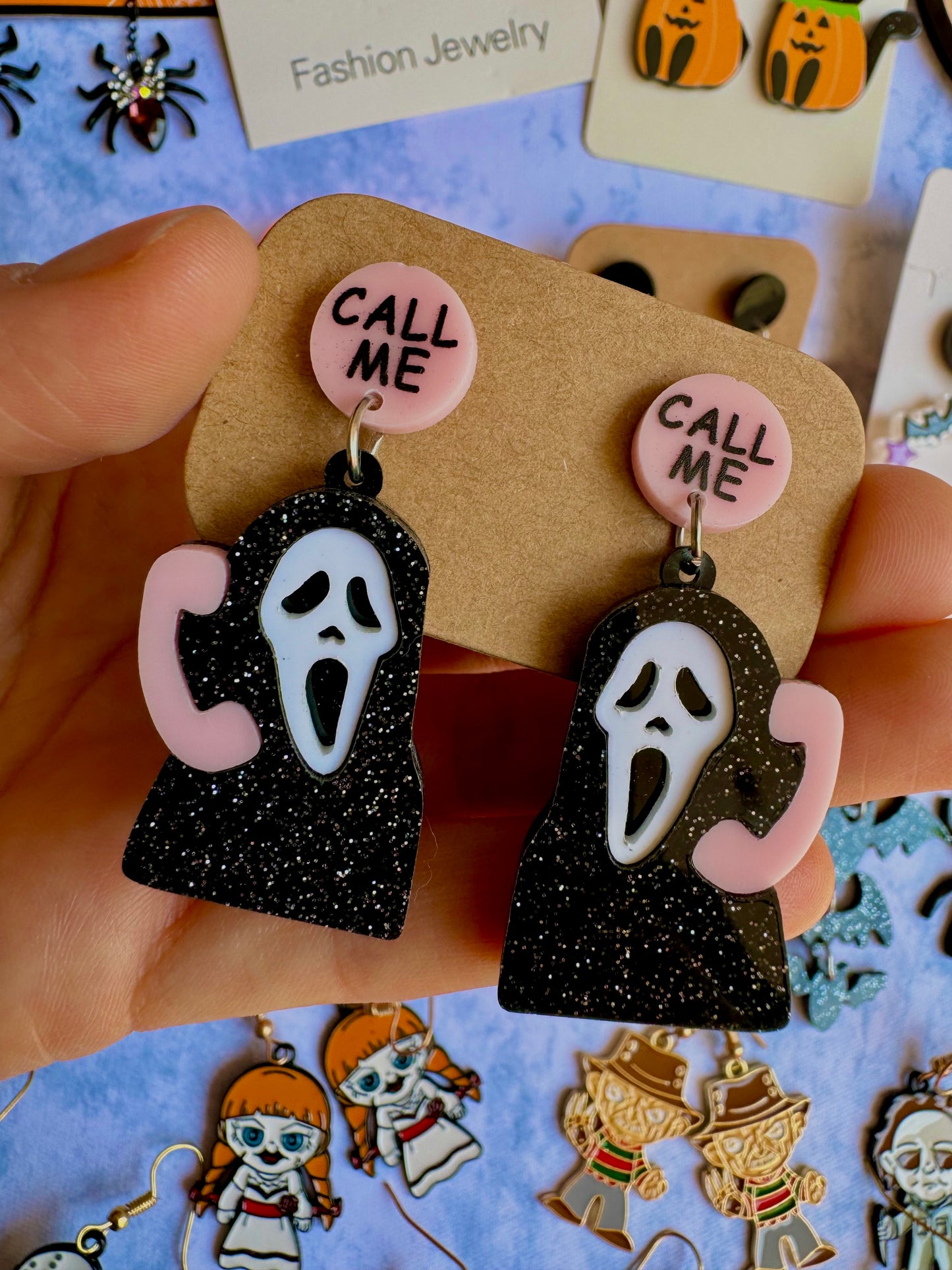 JY39 Aretes Ghostface Scream Halloween