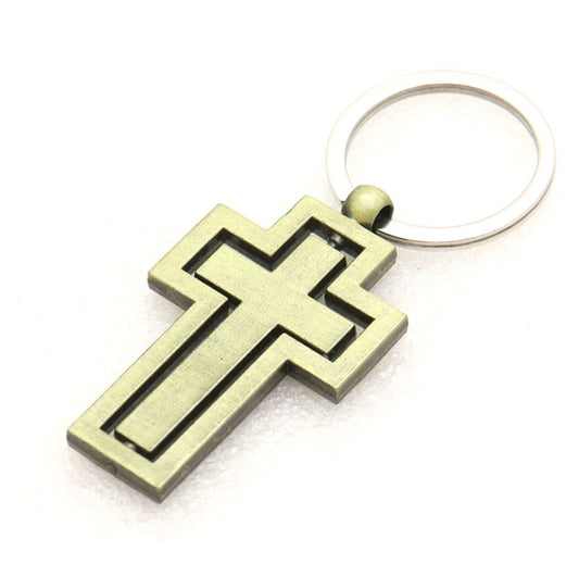 K151 llavero cruz de metal
