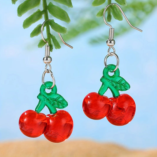 E4469 Aretes cereza 2cm