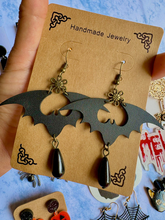 J9 Aretes Murciélago Halloween