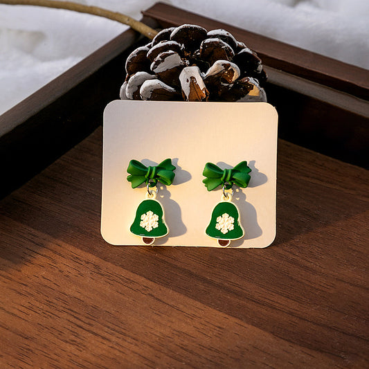 E4196 Aretes campanas navideñas 3.5cm