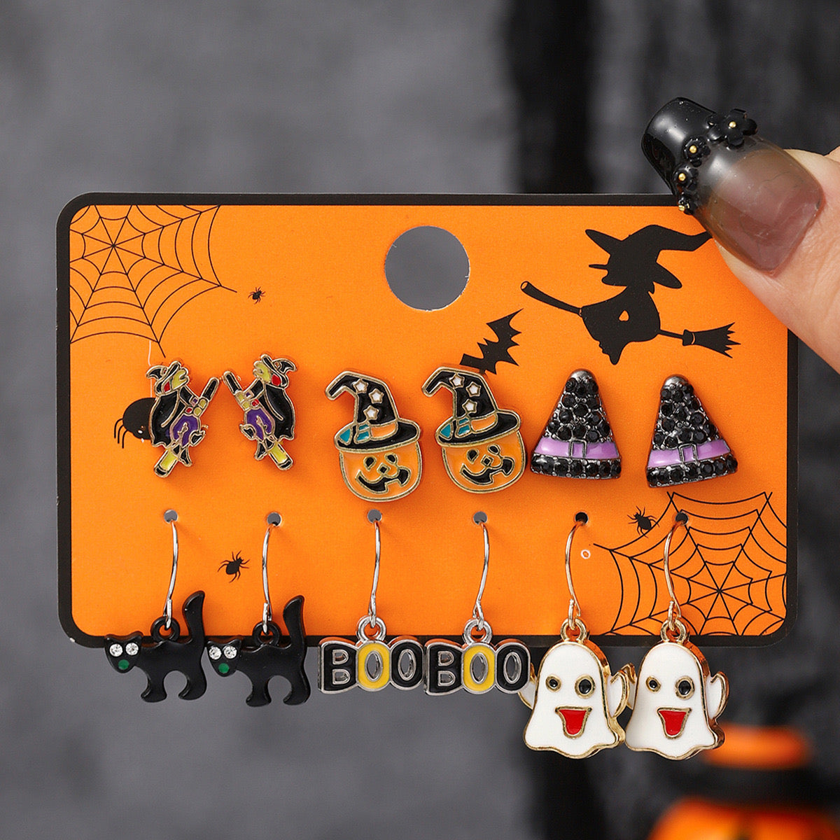E3917 conjunto de aretes Halloween aleacion 4cm