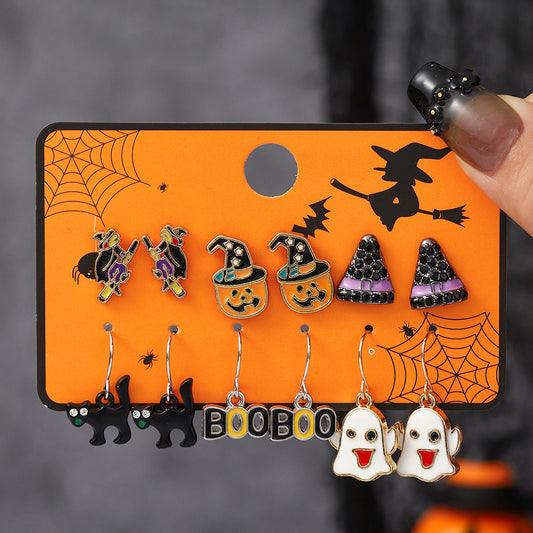 E3917 conjunto de aretes Halloween aleacion 4cm