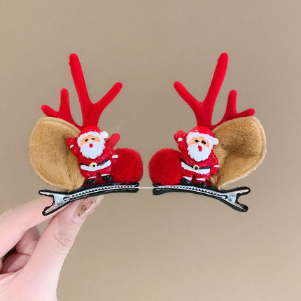 Ac2016 pinzas para el cabello reno santa claus 7cm