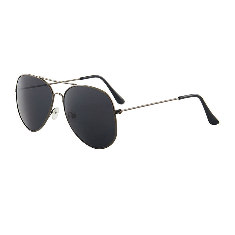 L181N Lentes caballero negro plata