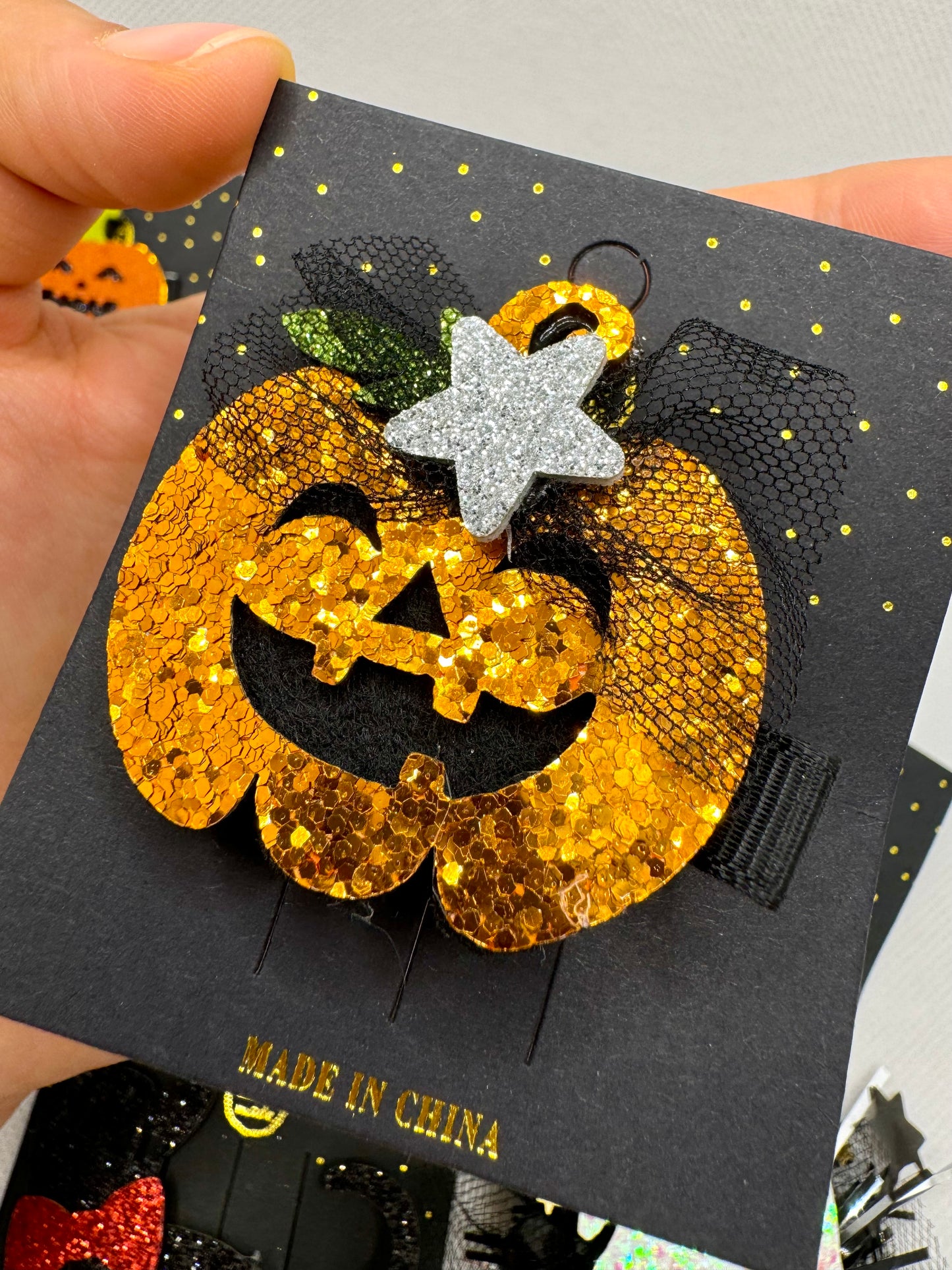 Pinza para el cabello de niña Halloween