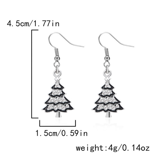 E4208 Aretes árbol de Navidad aleacion 3cm