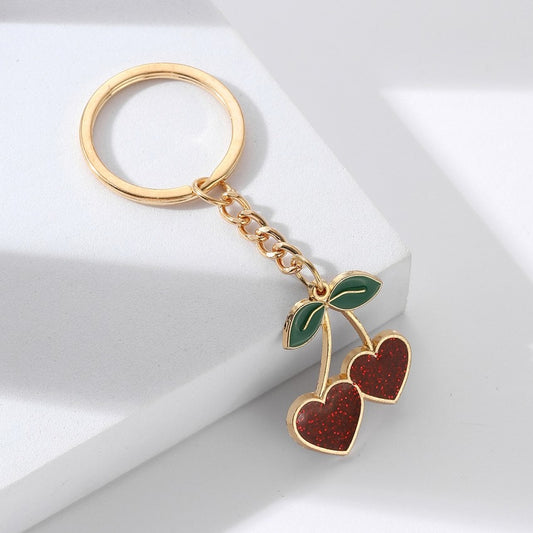 K99 llavero cereza corazón aleacion 7cm
