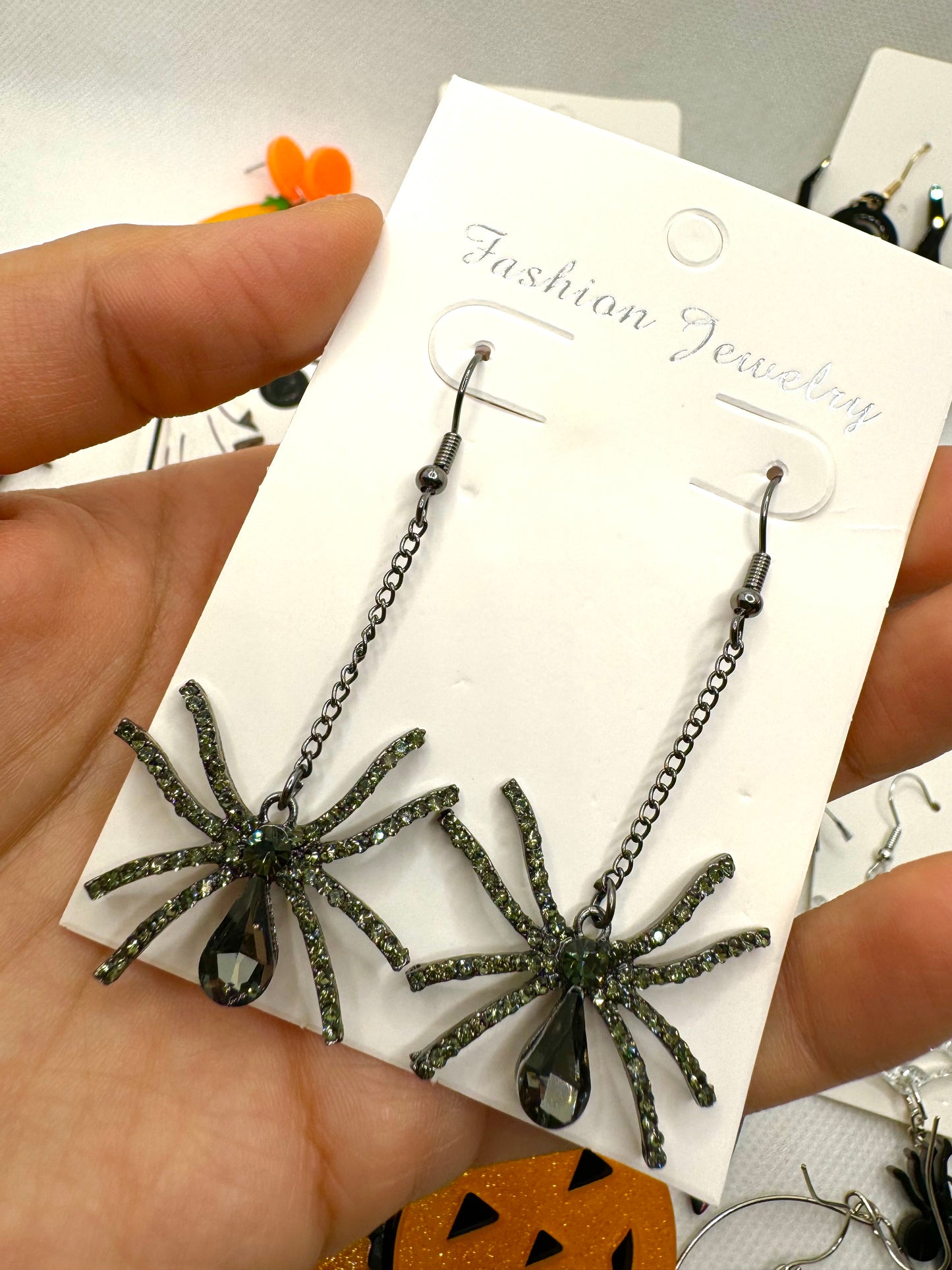 E262 Aretes Arañas Halloween