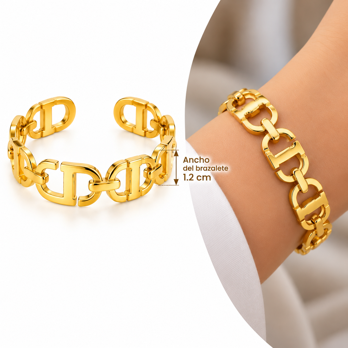B544 Brazalete de acero inoxidable