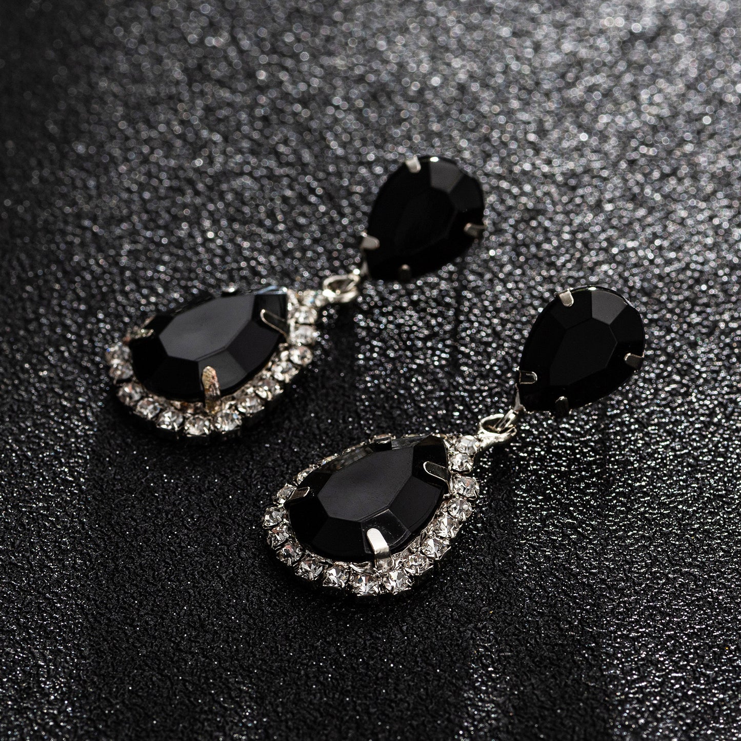 E3320N Aretes cristal brillante fiesta colgante aleacion 5cm