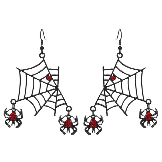E4003 Aretes telaraña aleacion 6cm