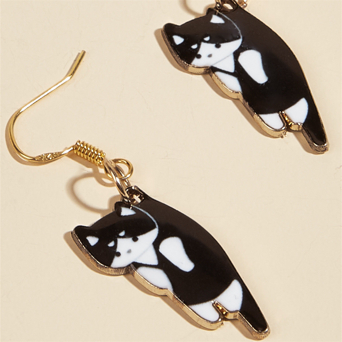 E4076 Aretes gato aleacion 4cm