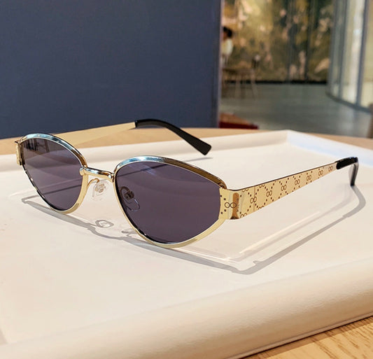 GF30 gafas de sol metal ojo de gato para mujer