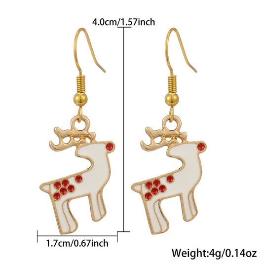 E4460 Aretes reno de navidad 2cm