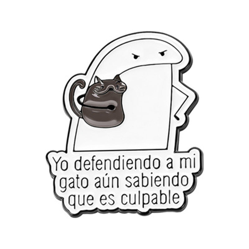 P311 Pin yo defendiendo a mi gato aleacion 3cm