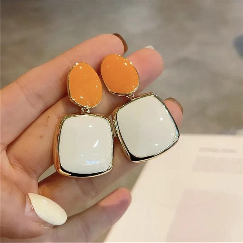 E7290 Aretes esmaltado aleacion 4.5cm