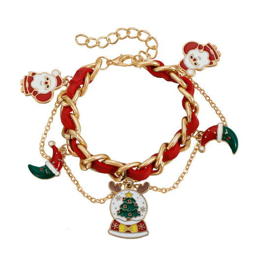 C925 Collar choker tejido santa claus 20cm