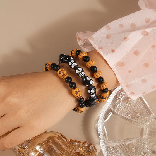 B485 conjunto de pulseras cuencas Halloween elásticas
