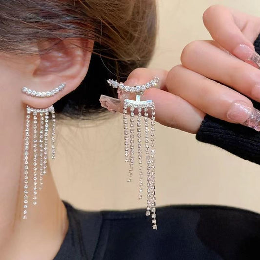 E4483 Aretes brillantes fiesta aleacion 5.5cm