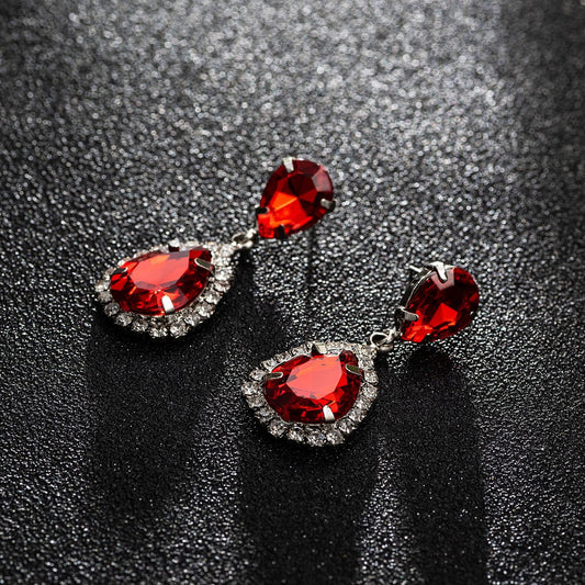 E3344 Aretes cristal brillante fiesta 4cm