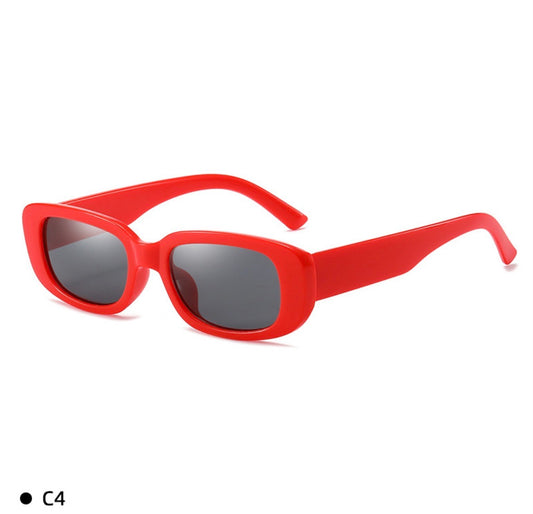 Lent17 lentes de sol PC UV400 Cuadrado rojo de mujer