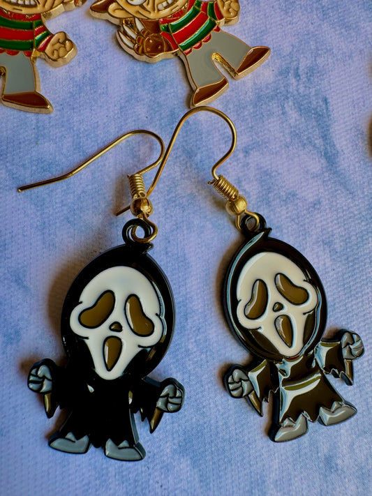 JY34 Aretes Ghostface Scream Halloween