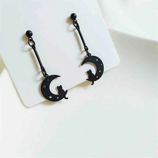 Aretes-E1192-Gato-Aleacion-Esmalte-Colgante