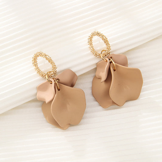 E7311C Aretes petalos ligeros de acrilico fiesta 5cm