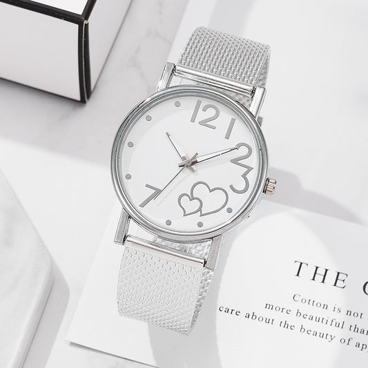 R119P Reloj plateado material de correa gel de silice