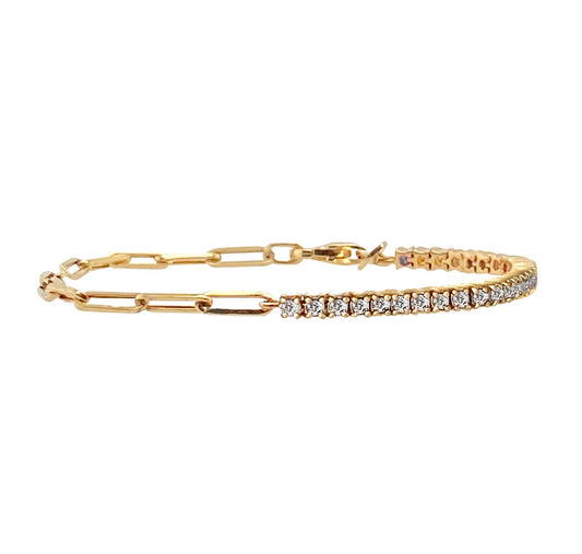 B929 Pulsera dorada brillante 19cm acero inoxidable