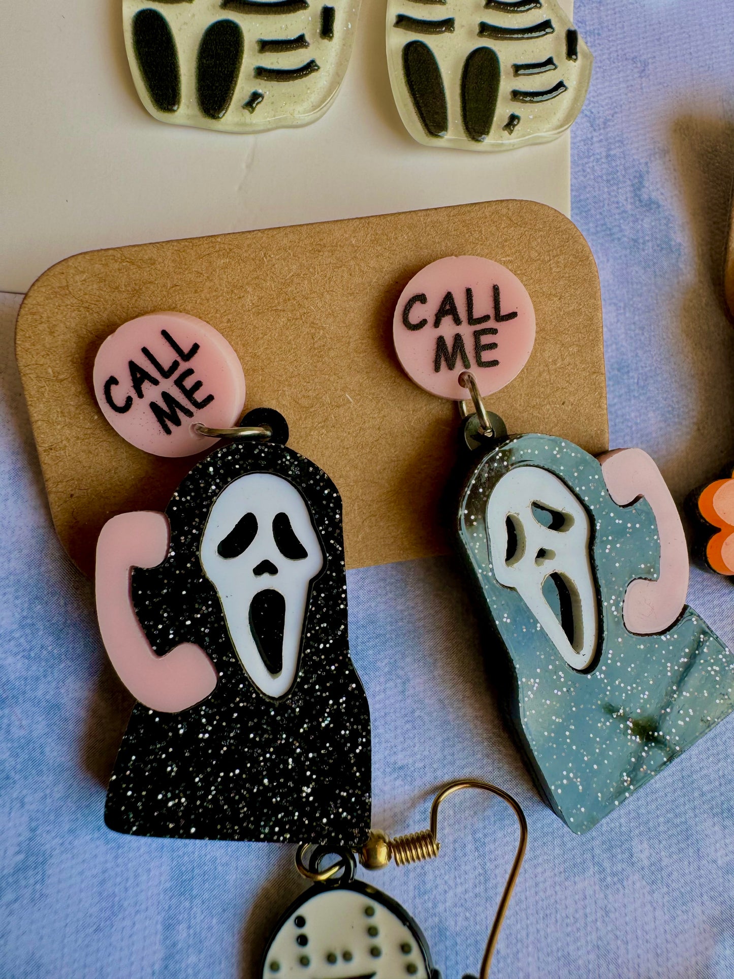 JY39 Aretes Ghostface Scream Halloween