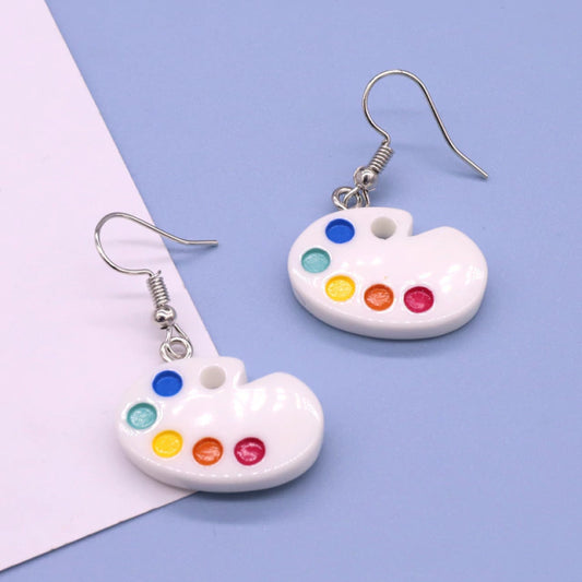 Aretes 1455 Acuarela Acrílico Animados Con Ganchillos