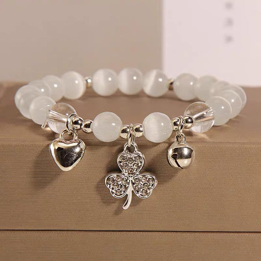 B700 Pulsera elastica trebol aleacion