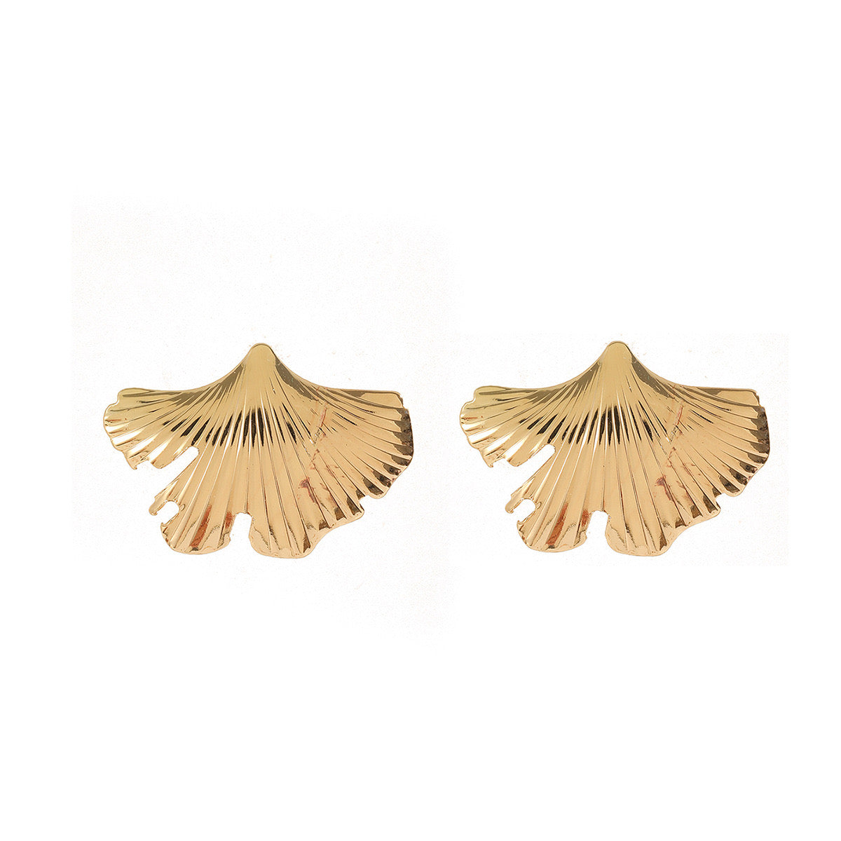 E5886 Aretes geométricos vintage dorados aleacion 3cm