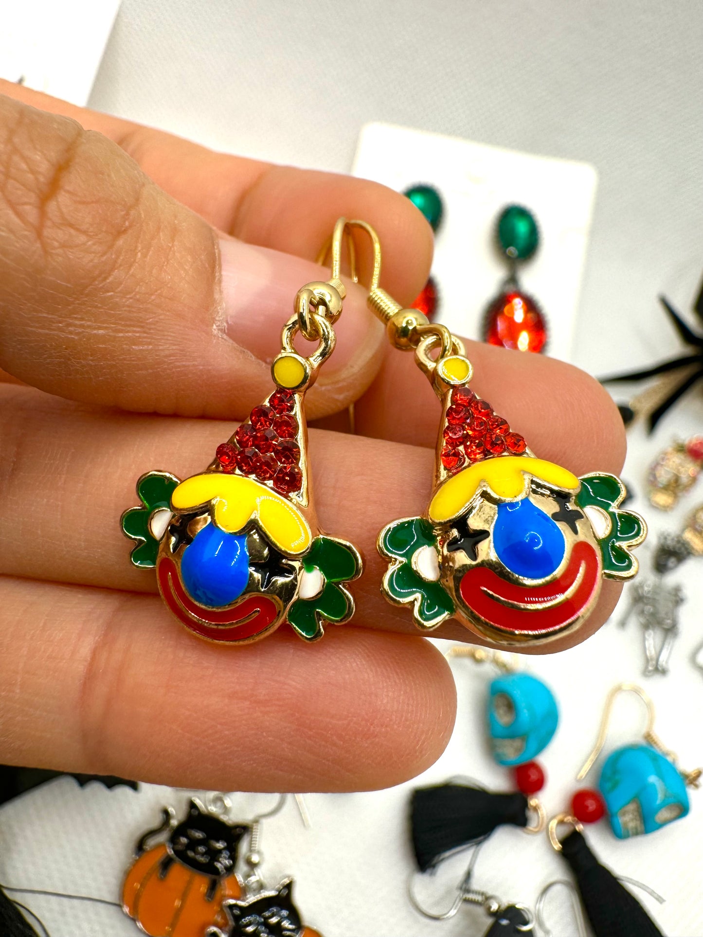 E258 Aretes Payaso Halloween