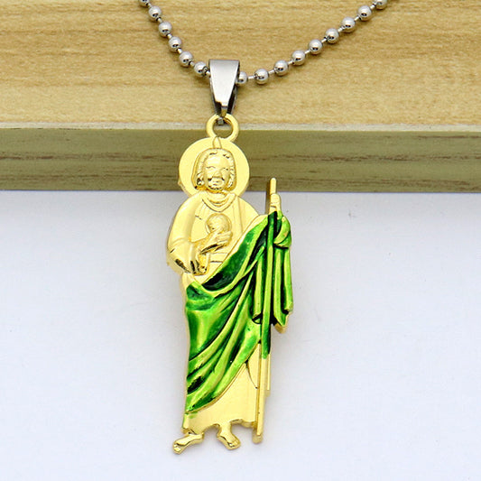 C1117 collar san judas Tadeo aleacion 23cm